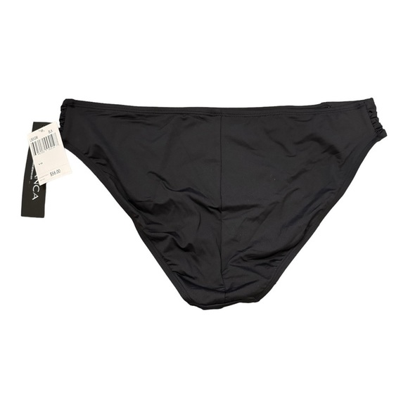 La Blanca Island Goddess Side Shirred Hipster Bottom - Black NWT - Picture 5 of 6